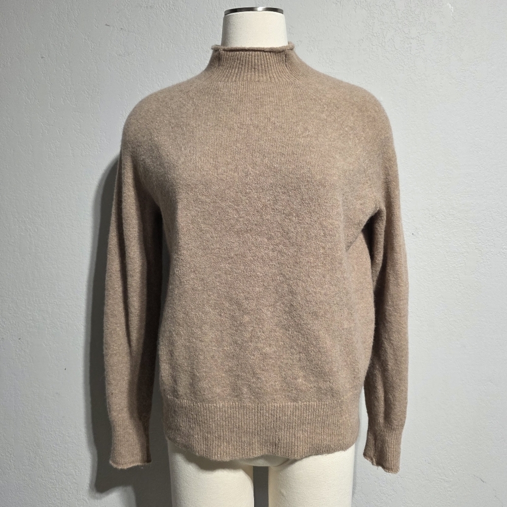 J CREW ROLLED NECK MERINO WOOL ALPACA BLEND SWEATER MOCK NECK SZ S
